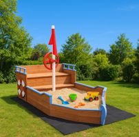 Sandkasten BUDDY Holzsandkasten Piratenschiff aus Holz Pirat