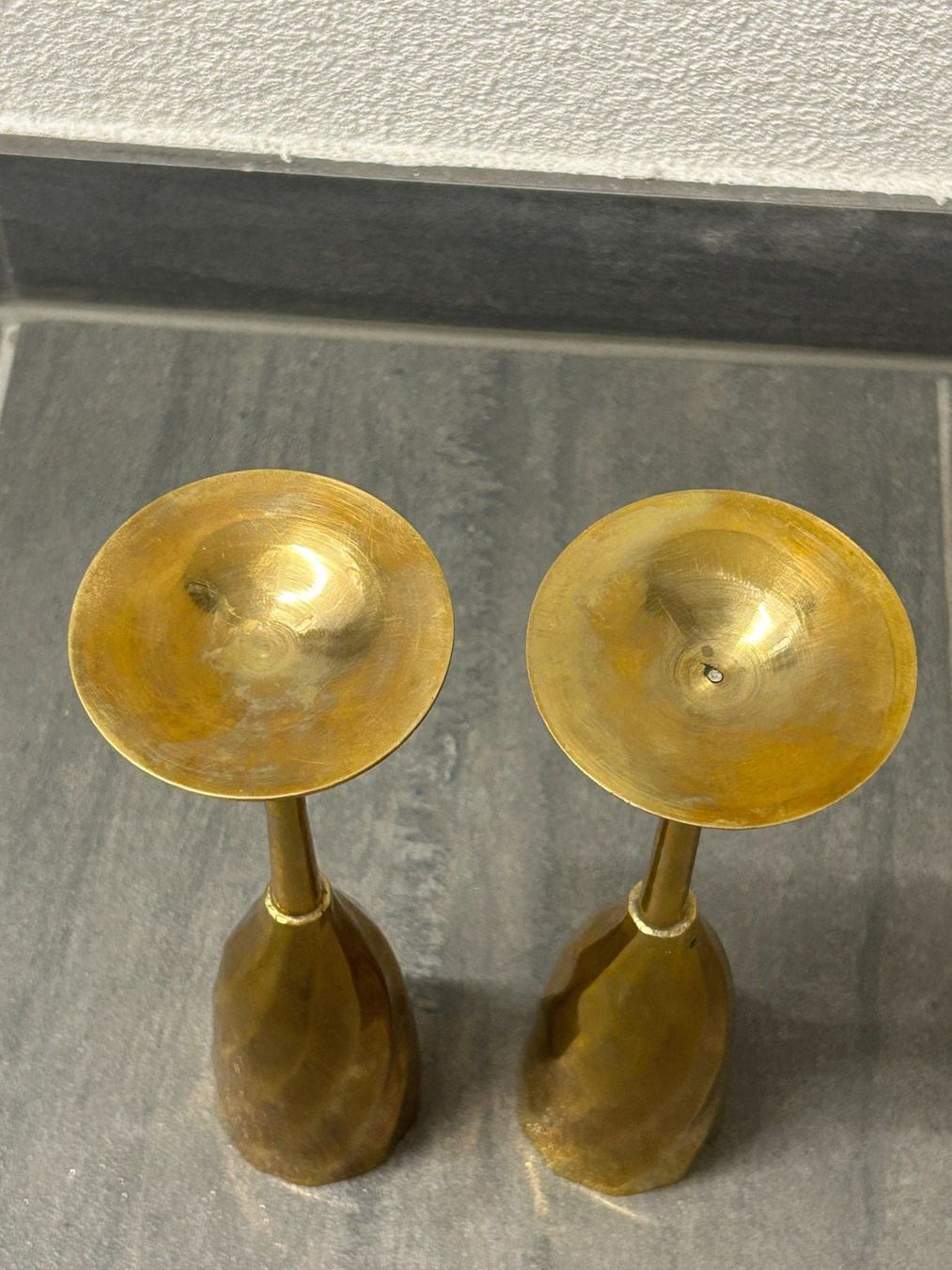 Bicchieri: Vintage elegant brass Champagne Flutes set – Usato da Lausanne venduto da Weber1007 3