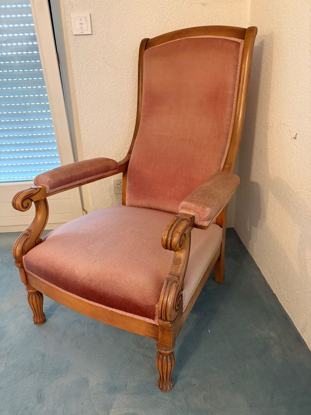 Sessel: Qualitäts Stil Sessel, Alt-rosa Velours – Gebraucht aus Hausen AG von Havs