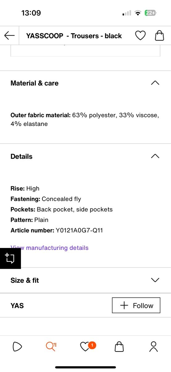 Pantaloni: Pantalon noir – Nuovo (secondo la descrizione) da Lausanne venduto da sou_w9bl 6