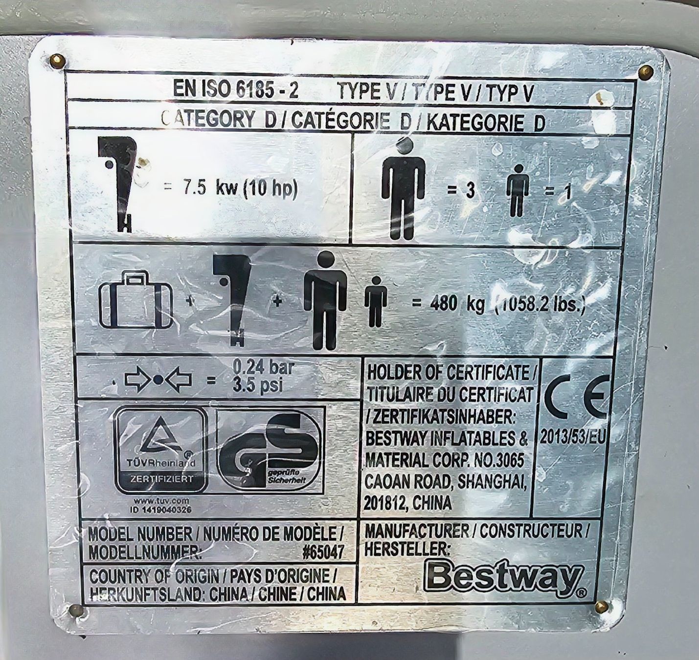 Bestway Barche: Caspian Pro Schlauchboot 280 cm – Usato da Niederweningen venduto da Nica2011 7