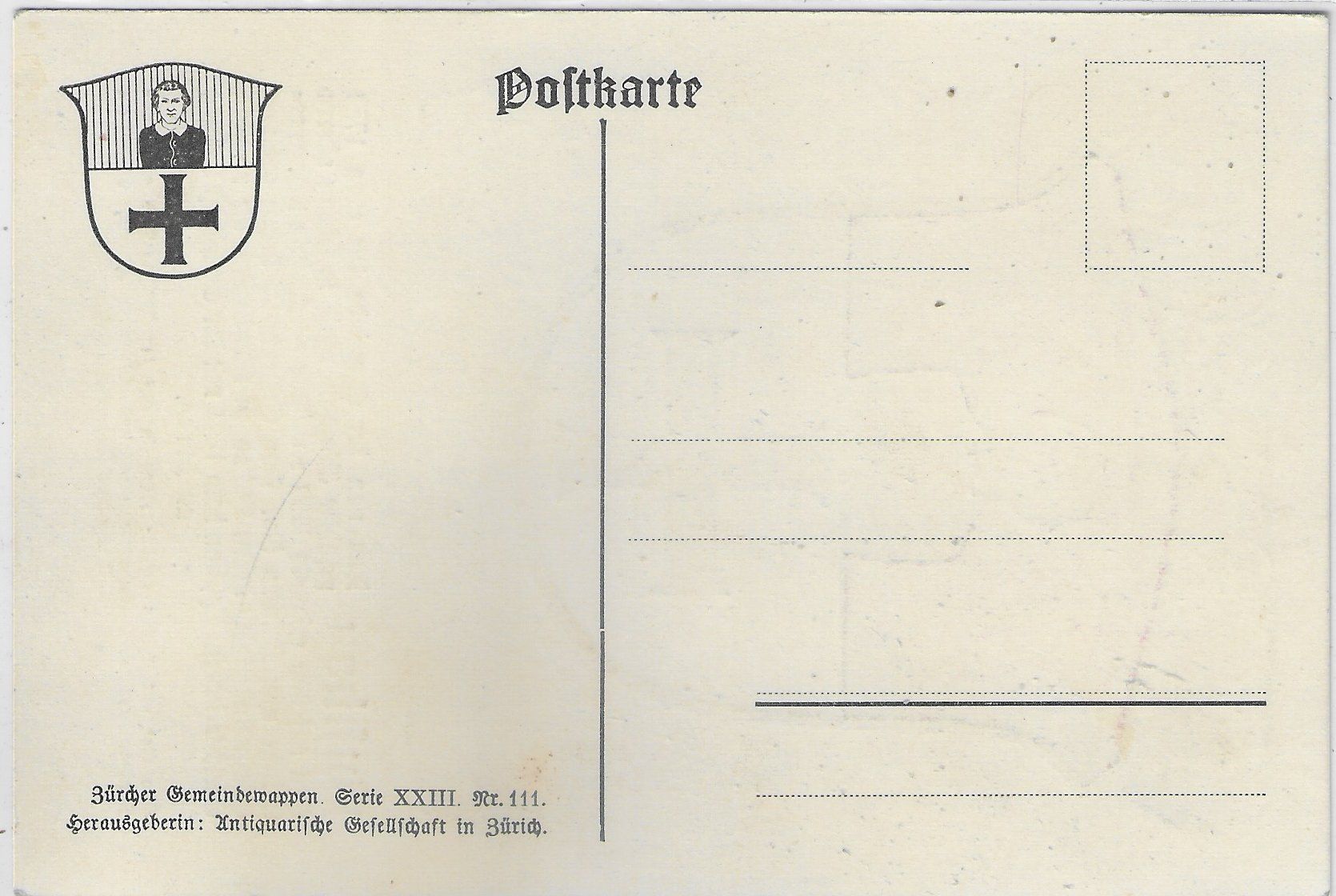 Cartoline postali: Gemeindewappen von Opfikon – Usato da Ettingen venduto da Kartenplanet 1