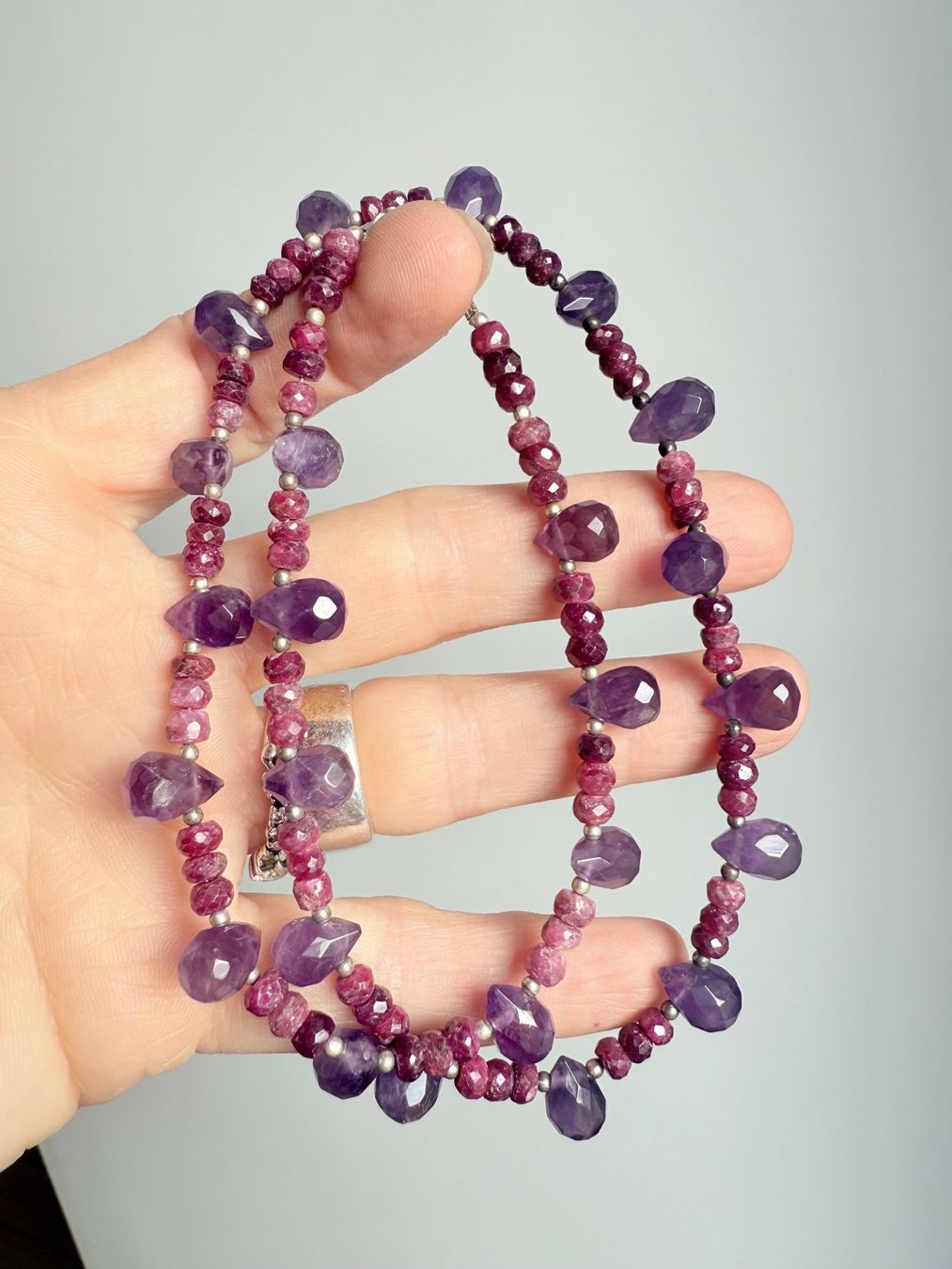 Ketten: RUBIN, AMETHYST COLLIER - UNIKAT! NEU! – Neu (gemäss Beschreibung) aus Basel von Chili007 7