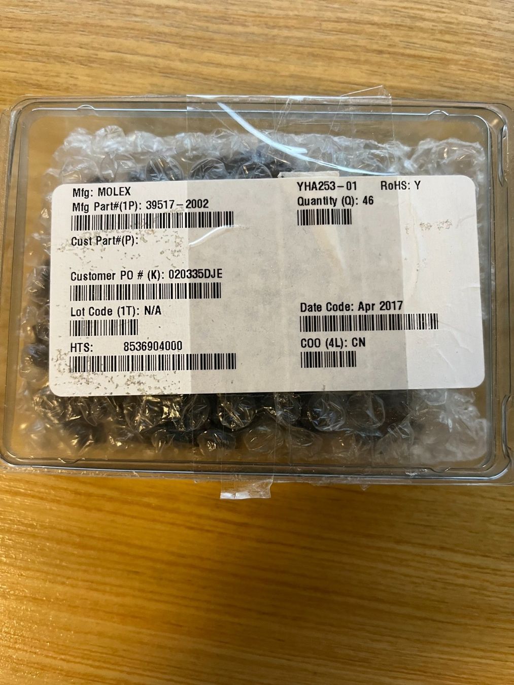 Unità & Adattatore: 39517-2002 Molex, Part Number: 395172002 – Nuovo (secondo la descrizione) da Flawil venduto da birolini 1