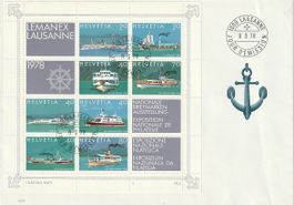 FDC mit LEMANEX-Block 1978, Kat. 8.- Fr., ab 1.- Fr.