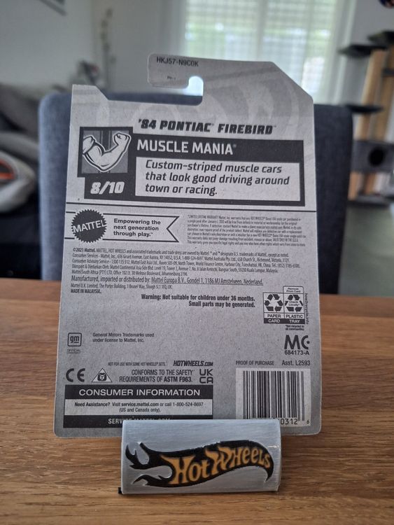 2023 Hot Wheels '84 PONTIAC FIREBIRD in WHITE. HW MUSCLE MANIA 8/10