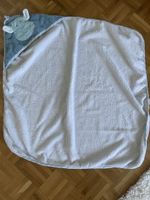 Serviette à capuche bébé éléphant bleu