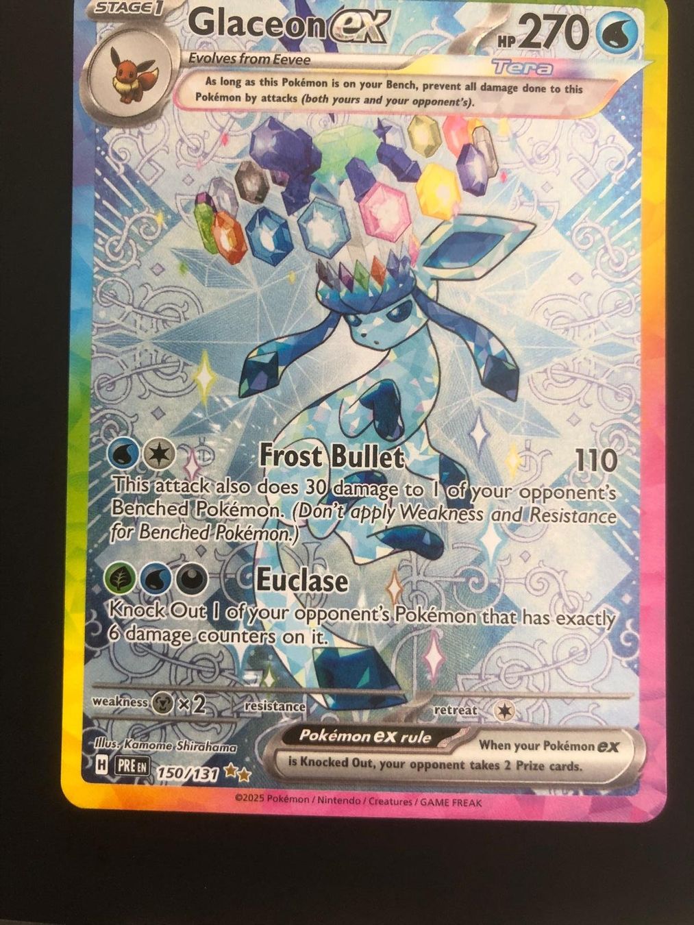 Pokémon Carte collezionabili: Glaceon EX 150/131 Prismatic Evolutions EN – Nuovo (secondo la descrizione) da Muralto venduto da ale_8tqr 2