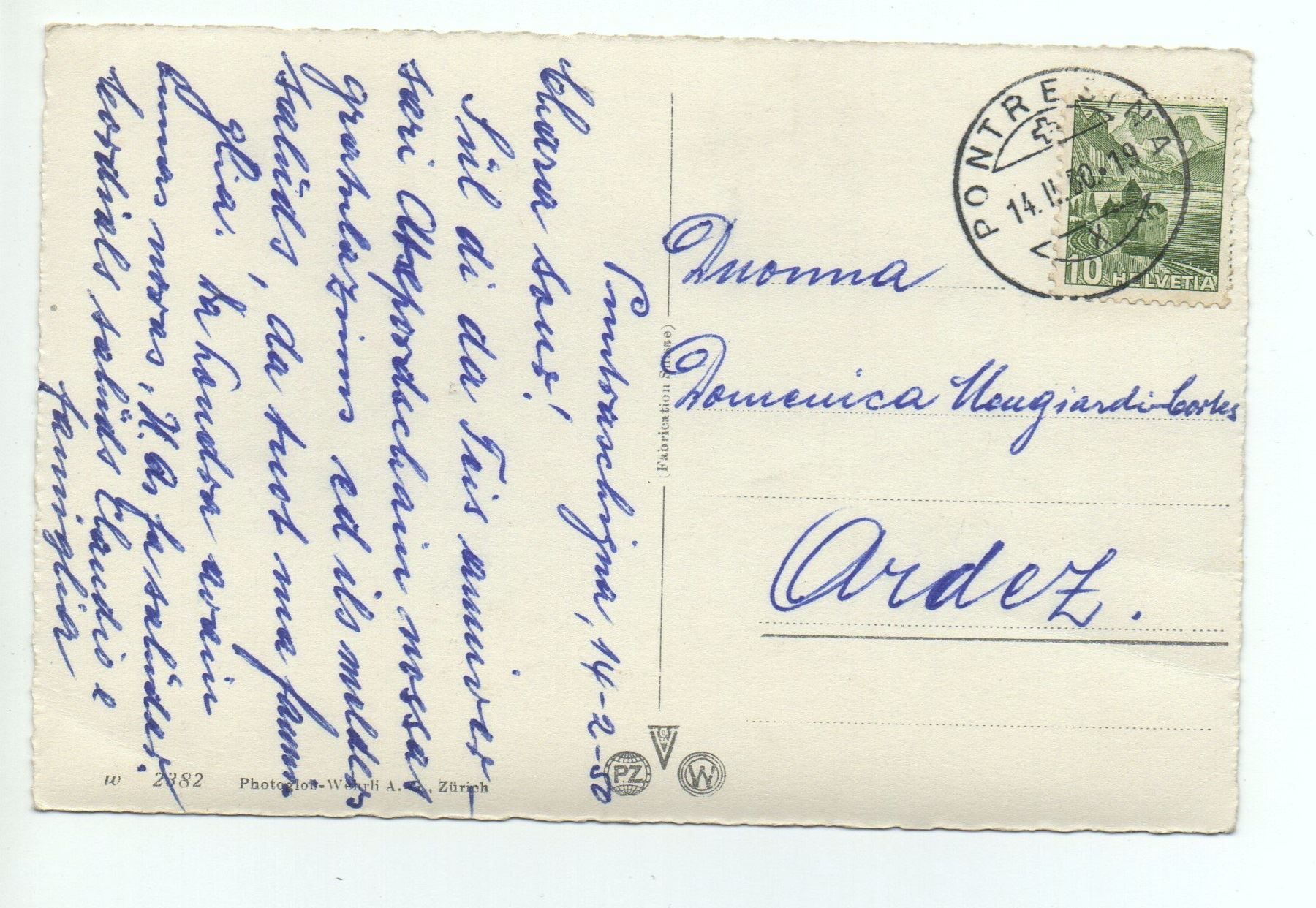 Cartoline postali: PONTRESINA – Usato da Jona venduto da philajona 1