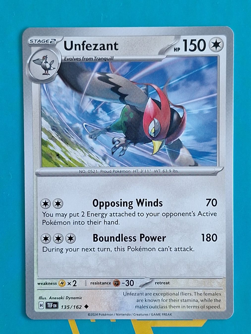 Pokémon Carte collezionabili: Unfezant - Temporal Forces Pokemon - #7.1 – Usato da Altstätten SG venduto da GGsGameshop