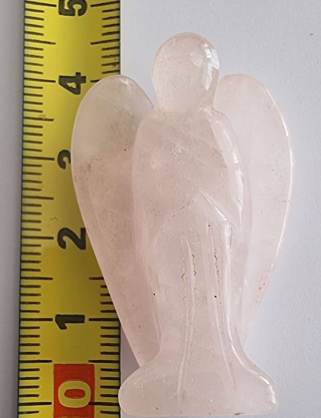 Statuette: Rosenquarz Engel Statue / Figur – Nuovo e nell'imballaggio originale da Menziken venduto da Mirager 1