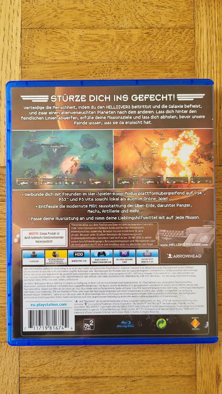 Spiele: Helldivers / Playstation 4 Spiel. – Neu (gemäss Beschreibung) aus Biel/Bienne von Retrohr 2