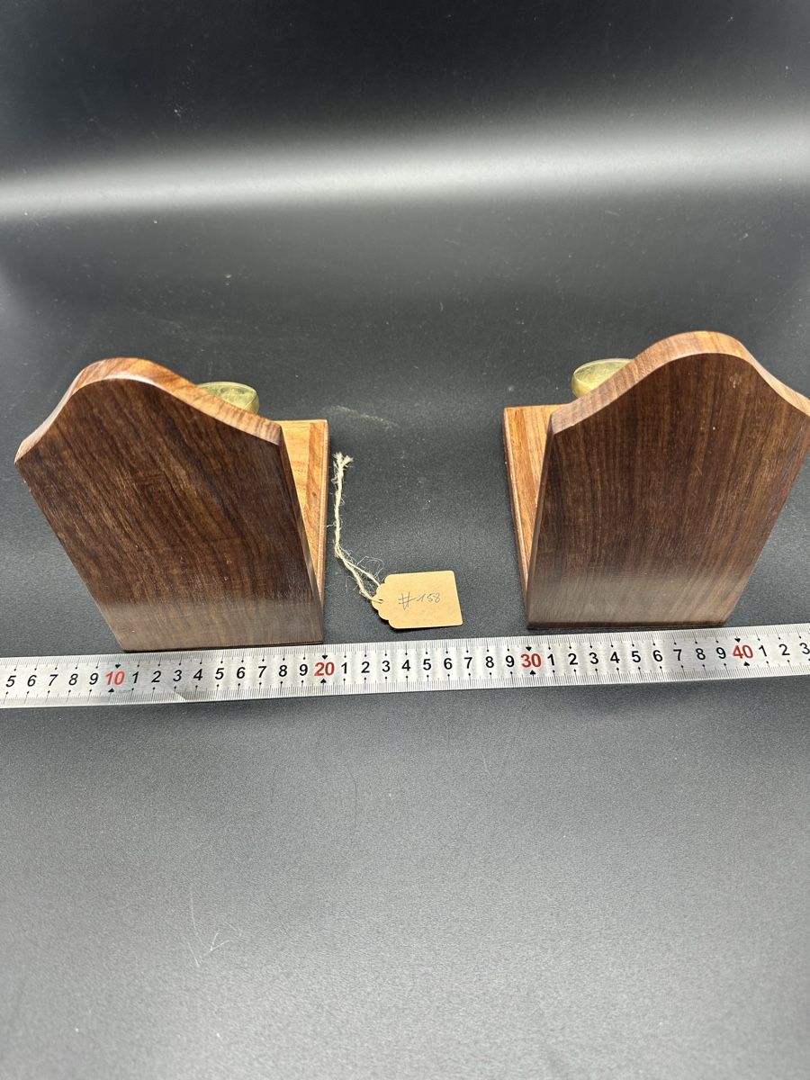 Altro in Decorazioni & Accessori: Vintage Solid Wood & Brass Bookends – Usato da Villmergen venduto da JacRon 2