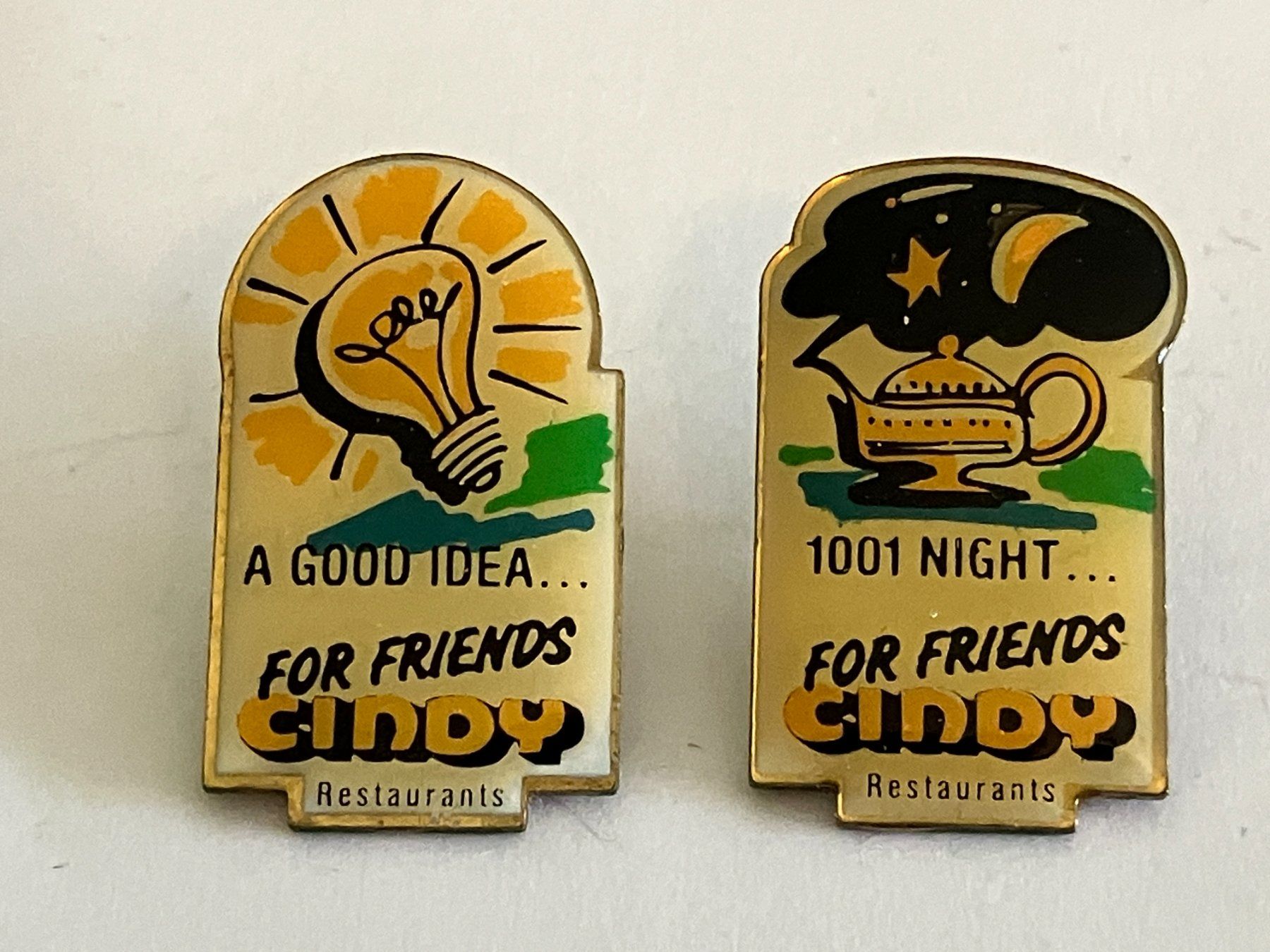 Plaquettes & Badges: 2 Pin Restaurants Cindy – D'occasion à Basel par djwwpp