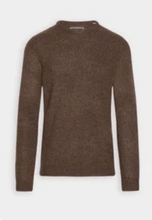 Jack Jones Striped Knit Crew Neck Seal Brown XXL Neu OVP