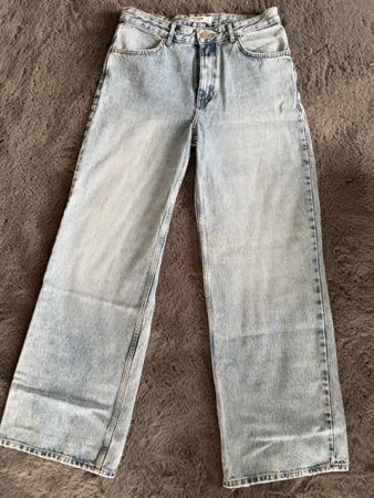 Pull&Bear Wide Leg Jeans - Light Blue - Size 40(EU)