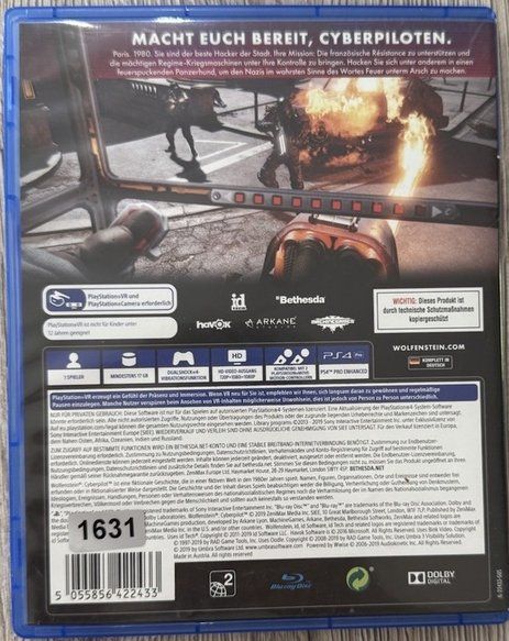 Sony Jeux: Wolfenstein - Cyberpilot  (Deutsch)  PS4 – D'occasion à St.Gallen par elk_j7dm 2