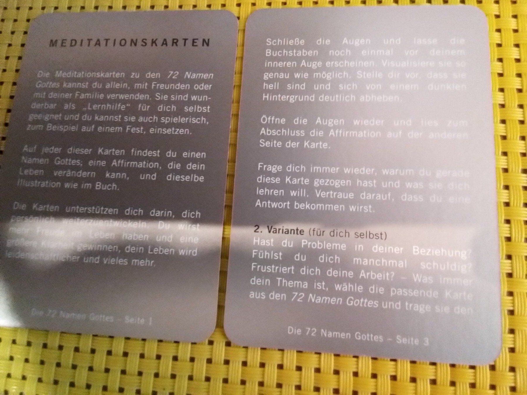 Cartoline: GOTT - Meditationskarten – Usato da Rebstein venduto da Buchsi03 2