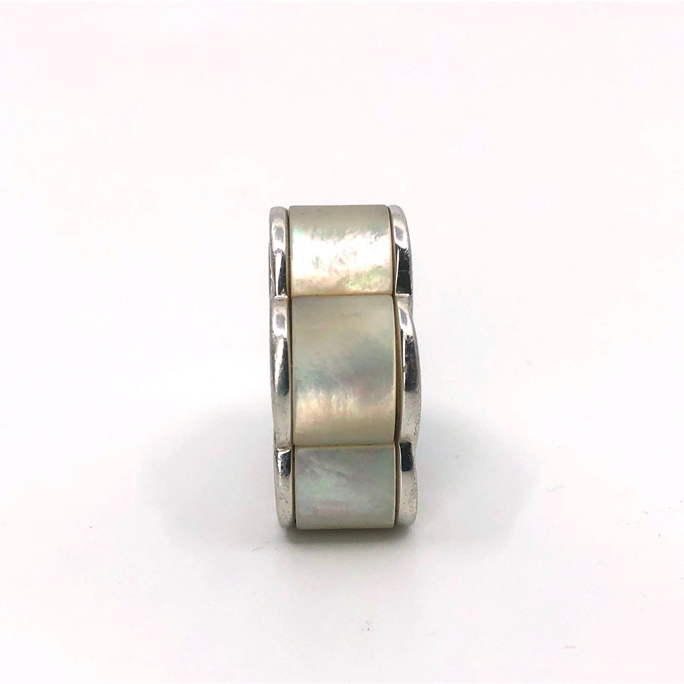 Anelli: Ring Silber & Perlmutt Jugendstil – Usato da Basel venduto da Tiabeanie 2