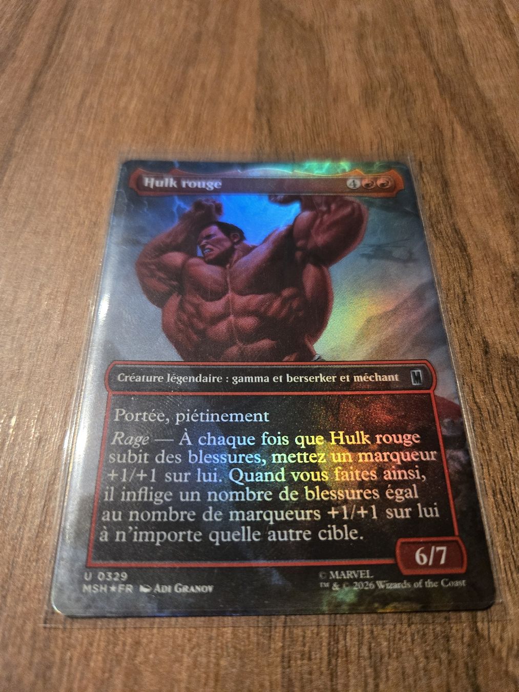 Magic The Gathering Sammelbilder & Trading cards: magic MTG marvel super héros Hulk rouge u0329 foils FR – Neu (gemäss Beschreibung) aus Rossinière von seb_68fd