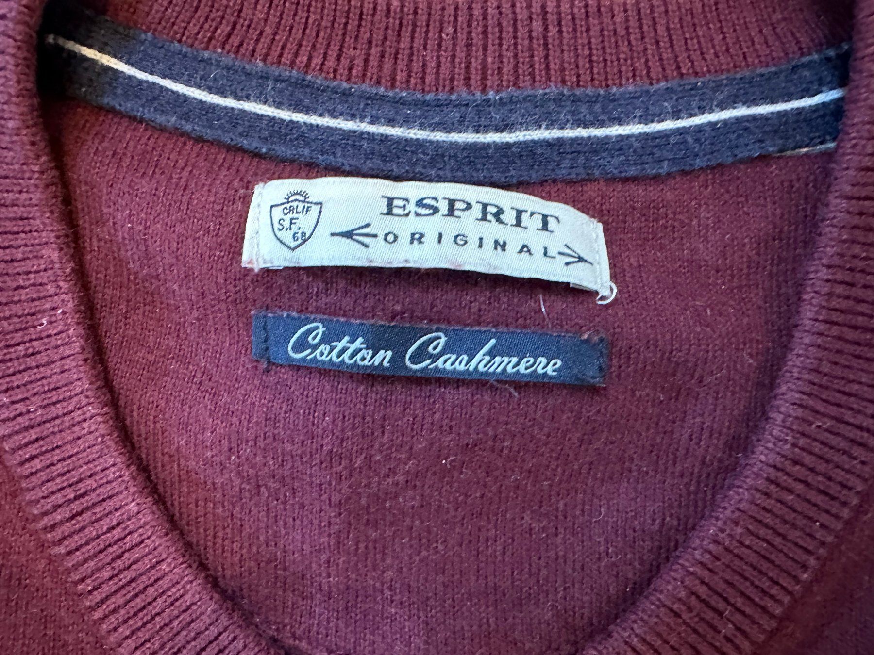 Esprit Maglioni & Felpe: Esprit Pullover V-Ausschnitt winrot Cotton Cashmere Gr. S – Usato da Winterthur venduto da nel_dn6r 1