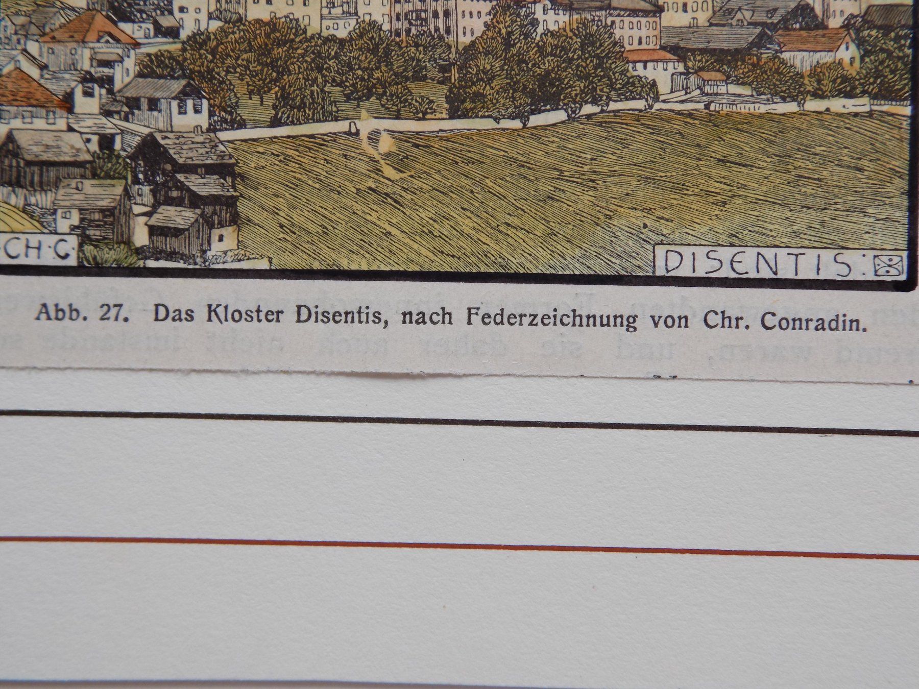 Incisioni: Disentis Kloster koloriert – Usato da Risch venduto da Rischli15 2