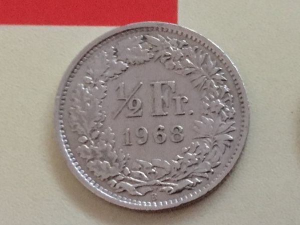 Tutti le monete: 1/2 Franken 1968 B + 1968 oMz – Usato da Elsau venduto da herbybay 1