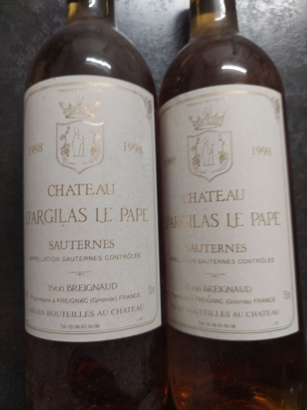 Vino: Vin de Bordeaux, Sauternes, 2 bouteilles  – Nuovo e nell'imballaggio originale da Le Locle venduto da wchs 1