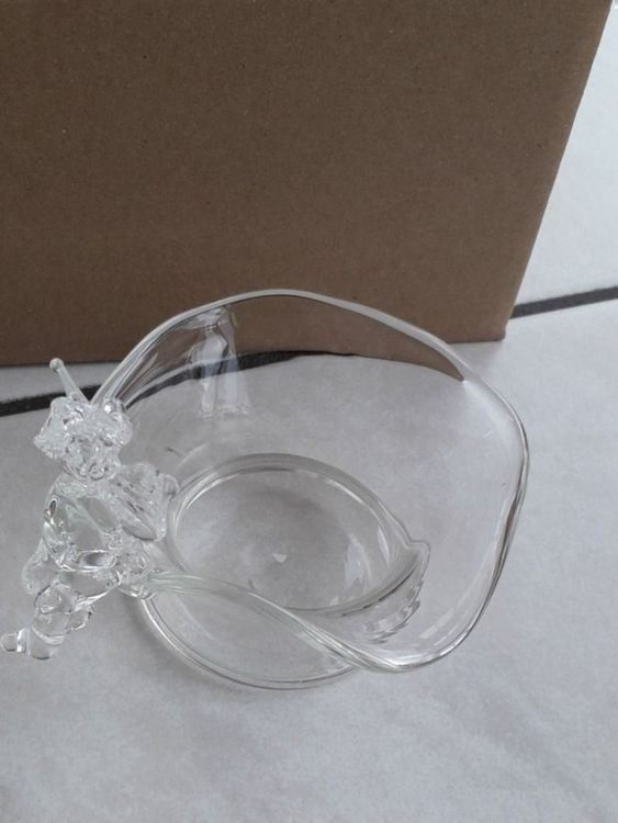Portacandele: Burri Glas Kerzenhalter mit Engel – Nuovo e nell'imballaggio originale da Winistorf venduto da acreativ4 2
