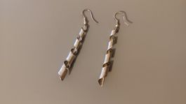 Ohrring, handmade, echt-Silber, Spirale Design