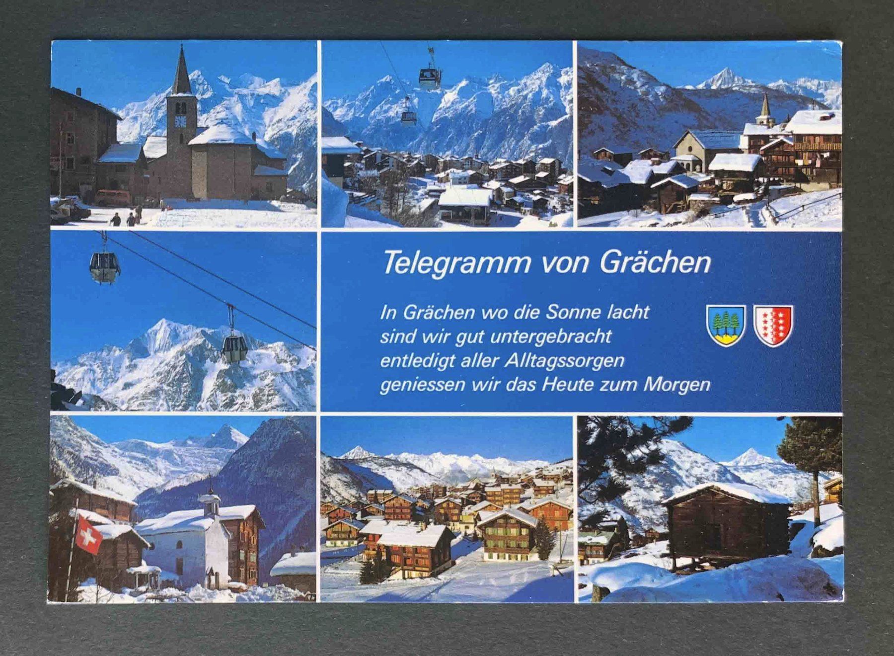 Cartoline postali: AK Grächen Wallis Schweiz – Usato da Goldau venduto da artelier1