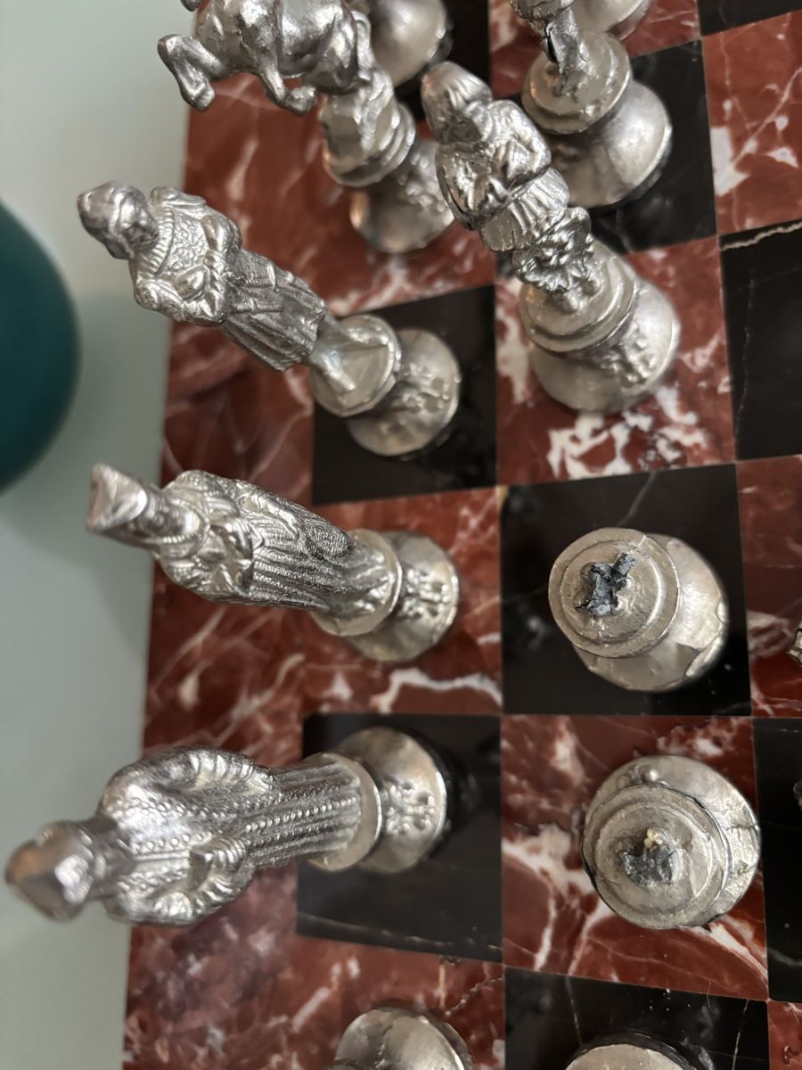 Spiele: Schachbrett Rot/Schwarz Marmor Defekt – Defekt aus Flums von Limatools 4