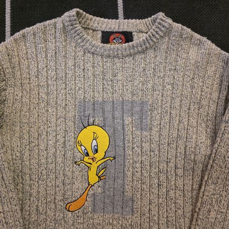 Looney Tunes Tweety Knit Sweater 2003 Embroidered