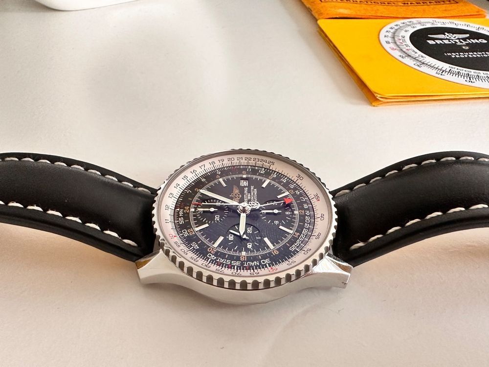 Breitling Orologi: Breitling Navitimer World GMT 46mm FULL SET – Usato da Winterthur venduto da Navitimer 1