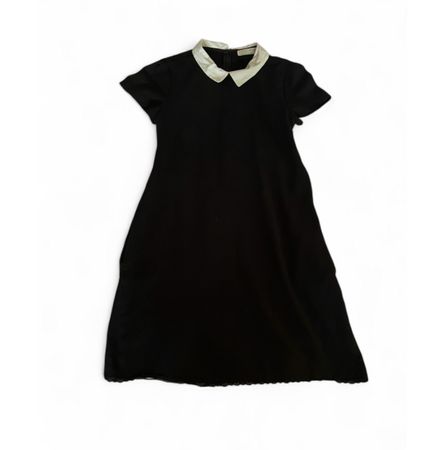Zara Kleid schwarz weiss Kragen Grösse 164