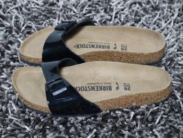 Birkenstock, Madrid, Gr. 38, schwarz Lack, NEU