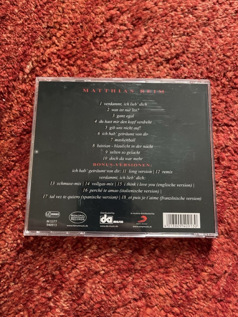 CD: Matthias Reim CD Jubiläums Edition – Usato da Unterkulm venduto da AnoliOccasion 2