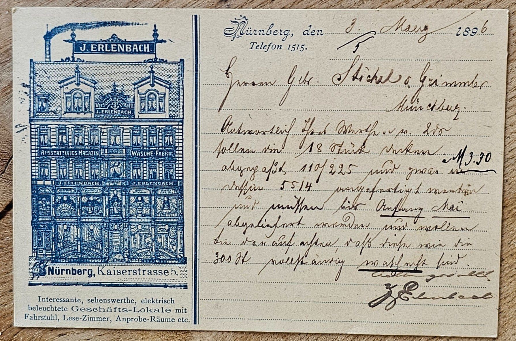 Cartoline postali: BAYERN Postkarte Münchberg, 1896 – Usato da Les Valettes venduto da Nuba1