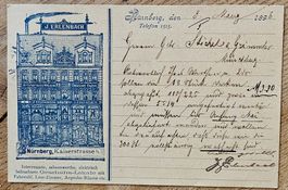 BAYERN Postkarte Münchberg, 1896