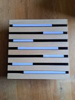 Wand- Dekenleuchte mit Holzpaneel  LED Licht neuwertig