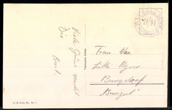 Cartoline postali: AK Gansingen, Ortsansicht mit Kirche – Usato da Berlin venduto da bartko-reher 1