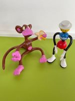 2x Biegefigur Figur Tier Affe Hoechst & Männli Hüls Werbung