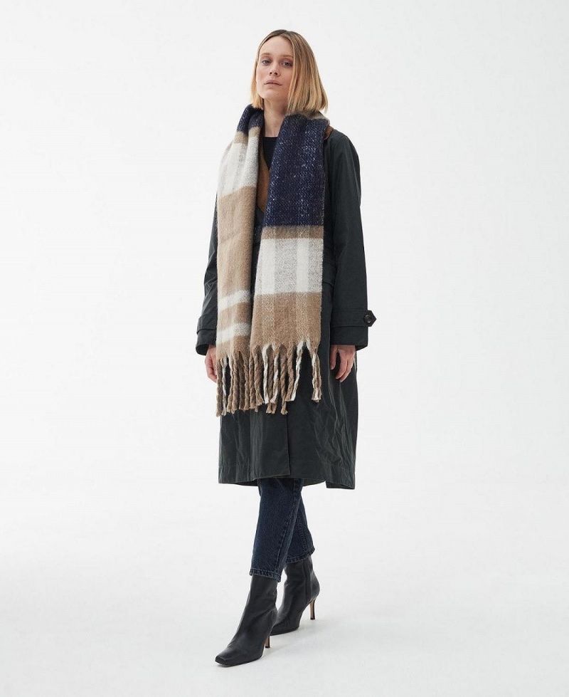 Barbour Foulard & Sciarpe: Barbour ISLA TARTAN BOUCLE SCARF - Schal – Nuovo e nell'imballaggio originale da Zürich venduto da luxuryoutlet1 1