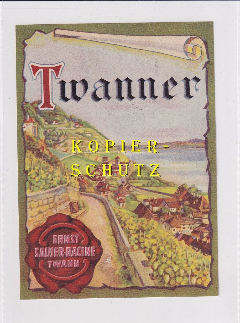 Papiere: Etikette - Twanner /bd – Gebraucht aus Hombrechtikon von Rudolf07