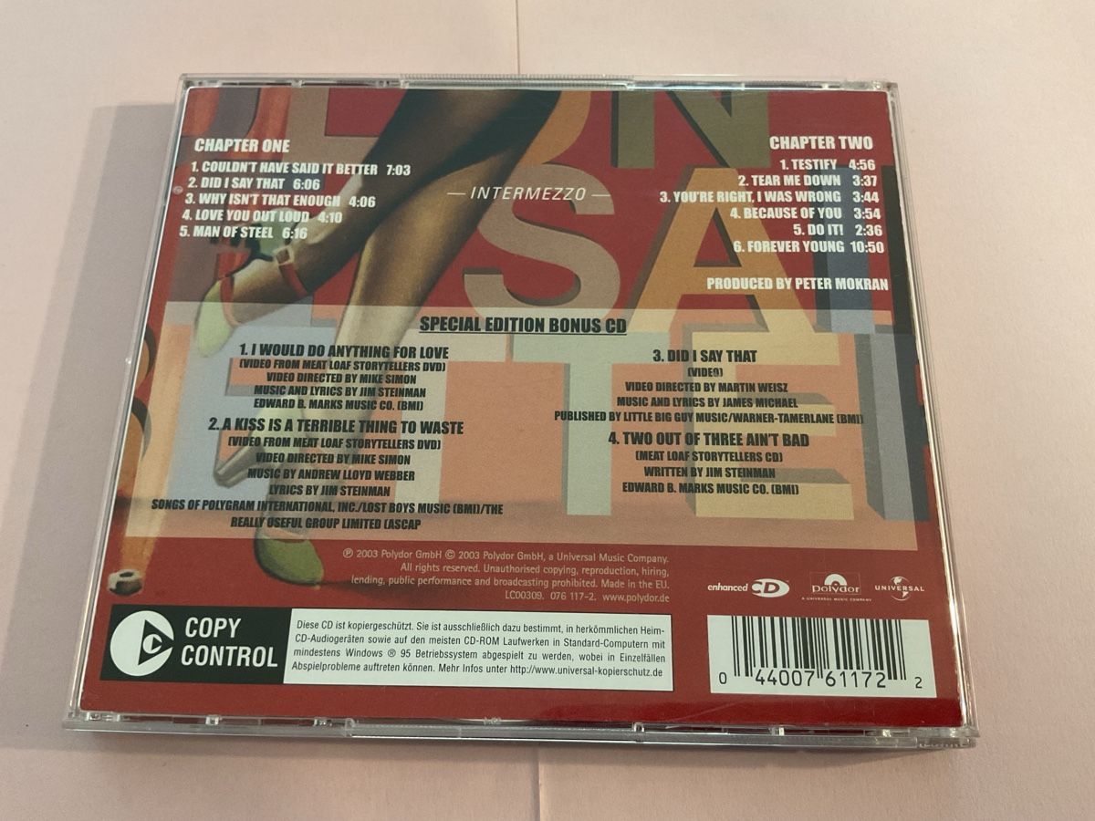 CD: Meat Loaf - Couldn't Have Said It Better CD Special Edition – Usato da Steinach venduto da Quarkie 3