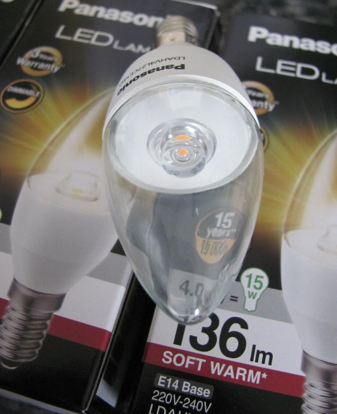 Lampen: 3 stück 4W Panasonic Led Birne E14 dimmbar – Neu und originalverpackt aus Uerkheim von Kaufoption 6