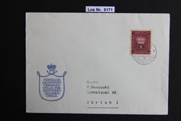 FL Brief gestempelt 1954                            Los 6171