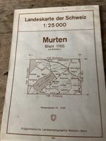 Landeskarte Schweiz 1:25000 Murten 70jährig Blatt 1165