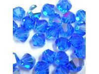 Perlen Swarovski, 4mm, Sapphire AB