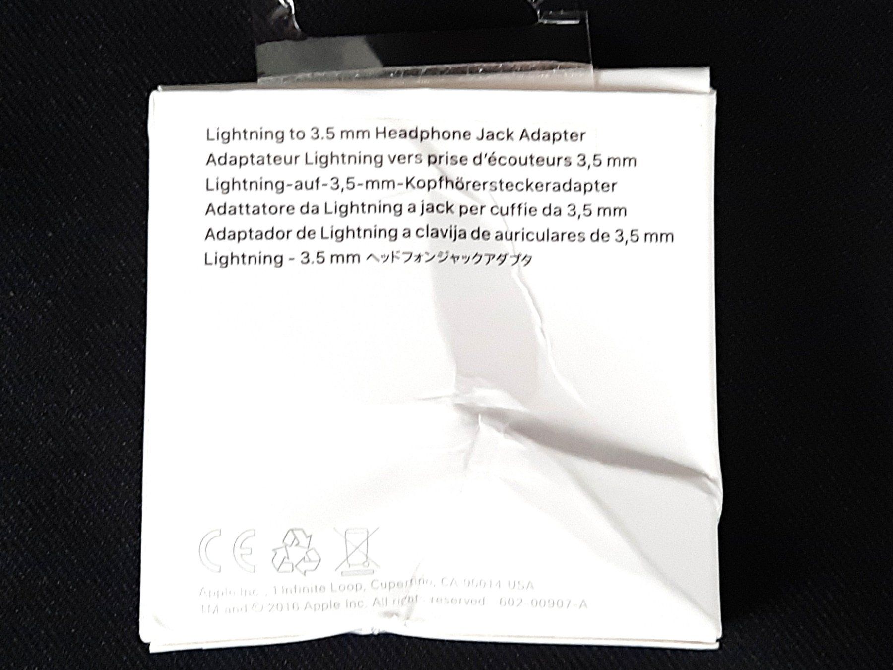 Apple Unità & Adattatore: APPLE Lightning-auf-3,5-mm-Klinkenadapter – Nuovo (secondo la descrizione) da Beinwil am See venduto da Restwert_Beinwil 3